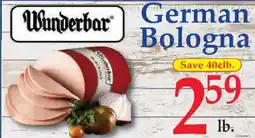 Market Basket Wunderbar German Bologna offer