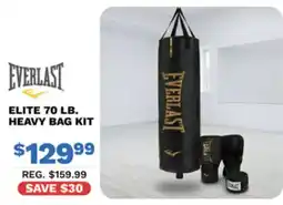 Big 5 Everlast elite 70 lb. heavy bag kit offer