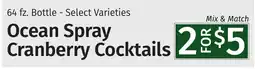 Caraluzzi's Ocean Spray cranberry cocktails offer