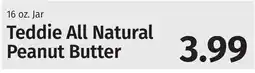 Caraluzzi's Teddie all natural peanut butter offer