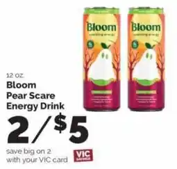 Harris Teeter Bloom Pear Scare Energy Drink offer