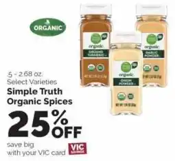 Harris Teeter Simple Truth Organic Spices offer