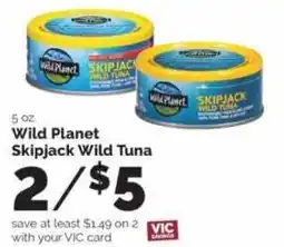 Harris Teeter Wild Planet Skipjack Wild Tuna offer