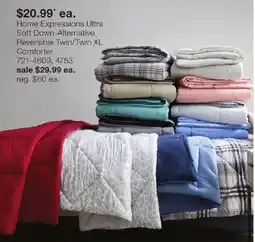 JC Penney Home Expressions Ultra Soft Down-Alternative Reversible Twin/Twin XL Comforter offer