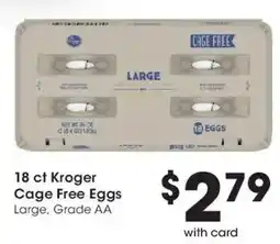 Ralphs 18 ct Kroger Cage Free Eggs offer
