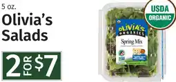 Caraluzzi's Olivia's Salads Spring Mix offer