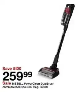 Target Bissell PowerClean DualBrush cordless stick vacuum offer