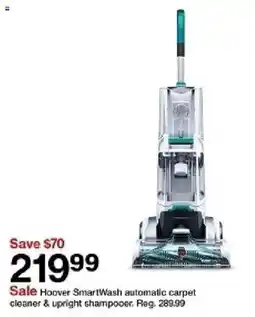 Target Hoover SmartWash automatic carpet cleaner & upright shampooer offer