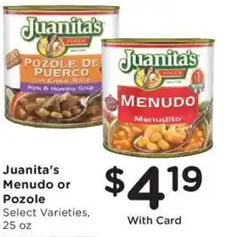 Ralphs Juanita's Menudo or Pozole offer