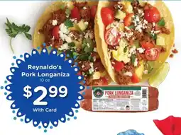 Ralphs Reynaldo's Pork Longaniza offer