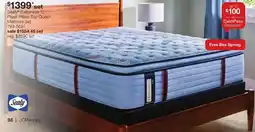 JC Penney Sealy plush pillow top queen mattress set offer