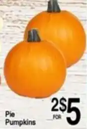 Superior Grocers Pie Pumpkins offer