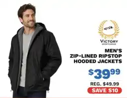 Big 5 Victory Sportswear Men's Zip-Lined Ripstop Hooded Jackets offer