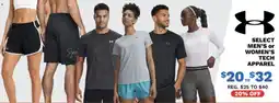 Big 5 Under Armour select men's or women's tech apparel offer