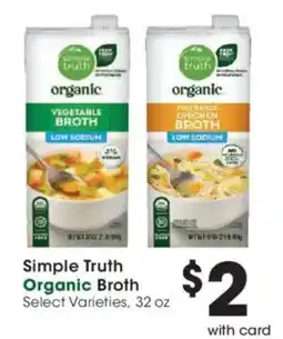 Ralphs Simple Truth Organic Broth offer
