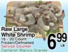 Superior Grocers Raw Large White Shrimp offer