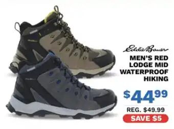 Eddie Bauer men's red lodge mid waterproof hiking