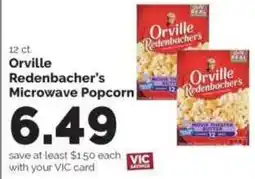 Harris Teeter Orville Redenbacher's Microwave Popcorn offer