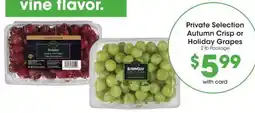 Fry's Private Selection Autumn Crisp or Holiday Grapes offer