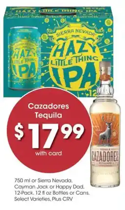 Ralphs Cazadores Tequila offer