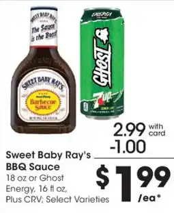 Ralphs Sweet Baby Ray's BBQ Sauce offer