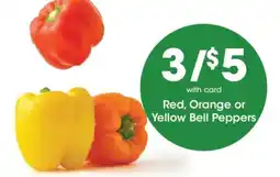 Ralphs Red, Orange or Yellow Bell Peppers offer