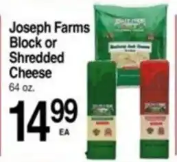 Joseph Farms Block or Shredded Cheese