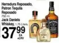 Superior Grocers Herradura Reposado, Patron Tequila Reposado, Jack Daniels Whiskey offer