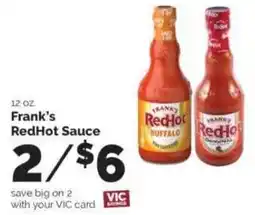 Harris Teeter Frank's RedHot Sauce offer