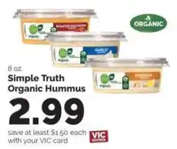 Harris Teeter Simple Truth Organic Hummus offer