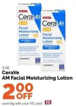 Harris Teeter CeraVe AM Facial Moisturizing Lotion offer