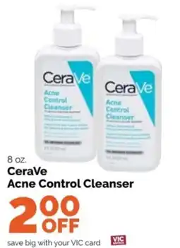 Harris Teeter CeraVe Acne Control Cleanser offer