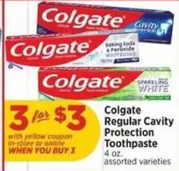 H-E-B Colgate Regular Cavity Protection Toothpaste offer