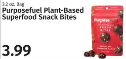 Caraluzzi's Purposefuel plant-based superfood snack bites offer