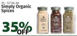Caraluzzi's Simply Organic Spices offer