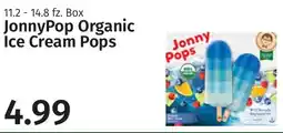 Caraluzzi's JonnyPop Organic Ice Cream Pops offer