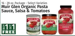 Caraluzzi's Muir Glen Organic Pasta Sauce, Salsa & Tomatoes offer
