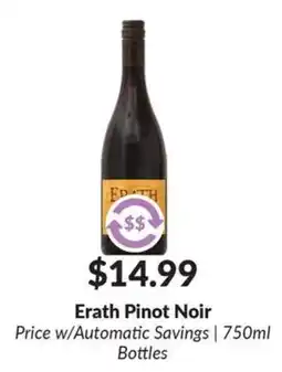 Woodman's Erath Pinot Noir offer