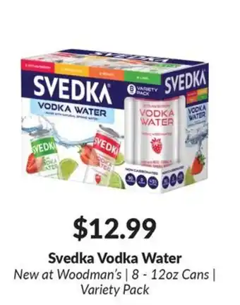 Svedka Vodka Water