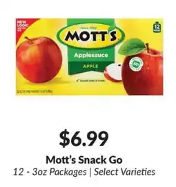 Woodman's Mott's Snack Go offer