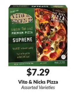Woodman's Vito & Nicks Pizza Assorted Varieties offer