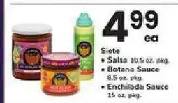 Safeway Siete Salsa, Botana Sauce, Enchilada Sauce offer