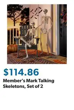 Sam's Club Member's Mark Talking Skeletons, Set of 2 offer