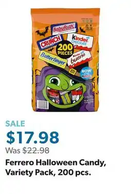 Sam's Club Ferrero Halloween Candy, Variety Pack, 200 pcs offer
