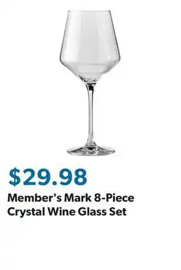 Sam's Club Member's Mark 8-Piece Crystal Wine Glass Set offer