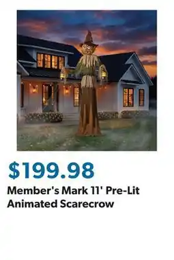 Sam's Club Member's Mark 11' Pre-Lit Animated Scarecrow offer