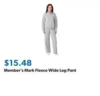 Sam's Club Member's Mark Fleece Wide Leg Pant offer