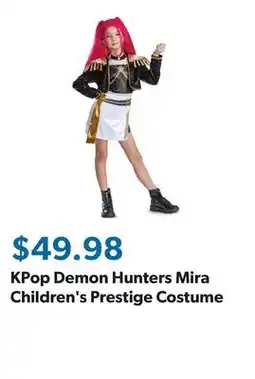 Sam's Club KPop Demon Hunters Mira Children's Prestige Costume offer