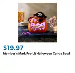Sam's Club Member's Mark Pre-Lit Halloween Candy Bowl offer