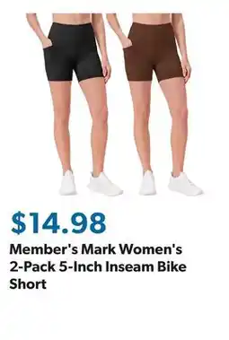 Sam's Club Member's Mark Women's 2-Pack 5-Inch Inseam Bike Short offer